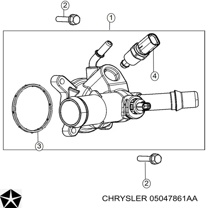 Купити 05047263AC Chrysler Корпус термостата