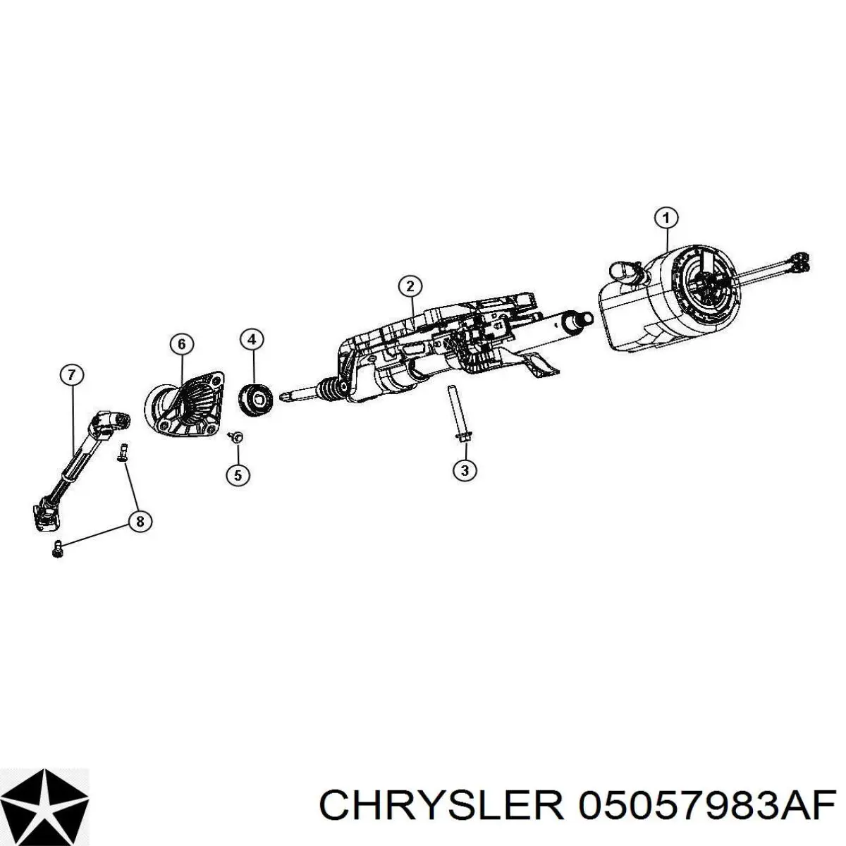 Рульова колонка Chrysler 05057983AF ціна, від  USD