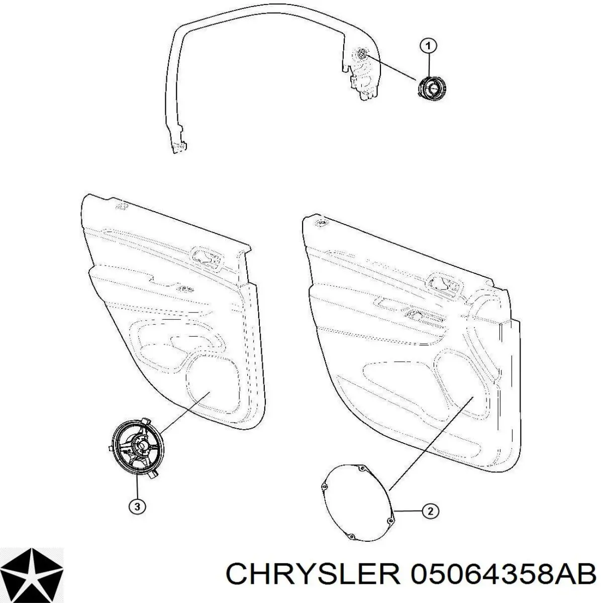 Динамік передньої двері K05064358AB Fiat/Alfa/Lancia