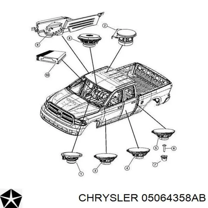 Купити K05064358AB Fiat/Alfa/Lancia Динамік передньої двері