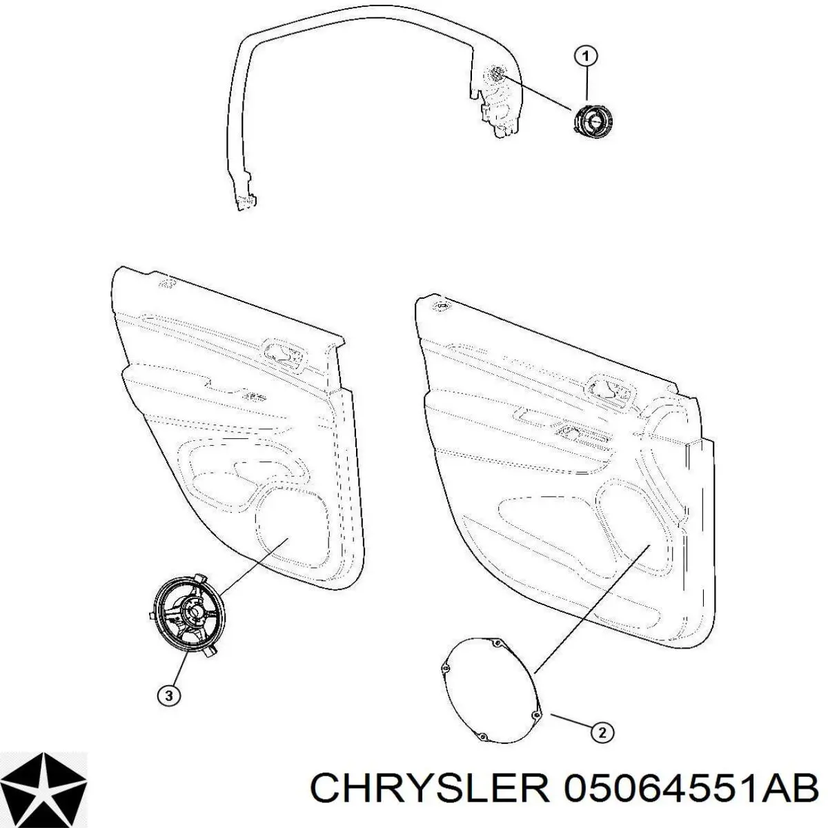 Купити 05064551AB Chrysler Динамік задньої двері