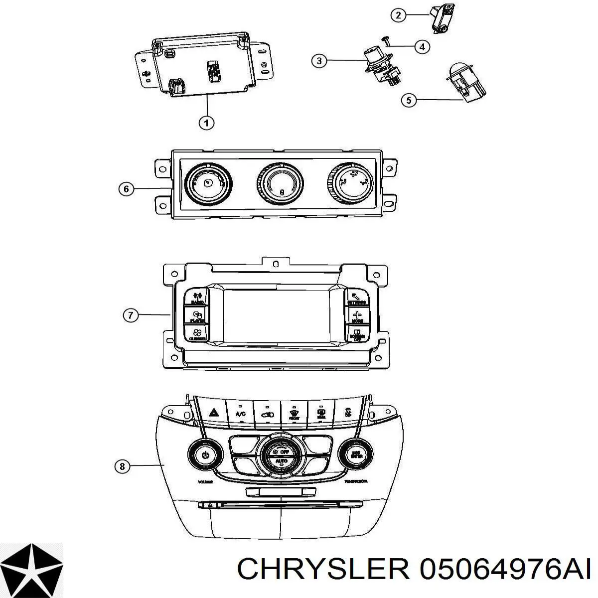  Chrysler 5064976AI ціна, від 12.97 USD