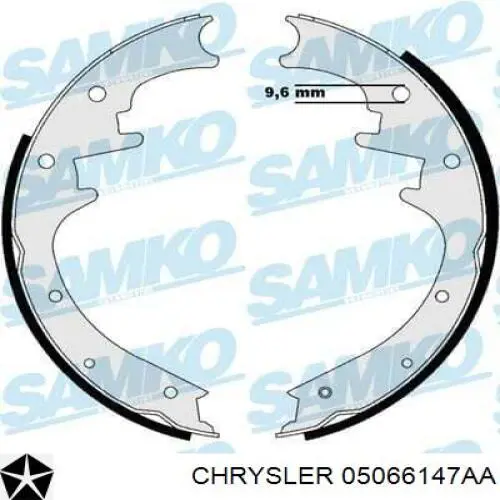 Купити 05066147AA Chrysler Колодки гальмові задні, барабанні