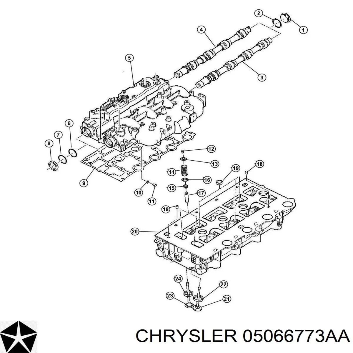 Направляюча втулка клапана Chrysler 05066773AA ціна, від 3.63 USD