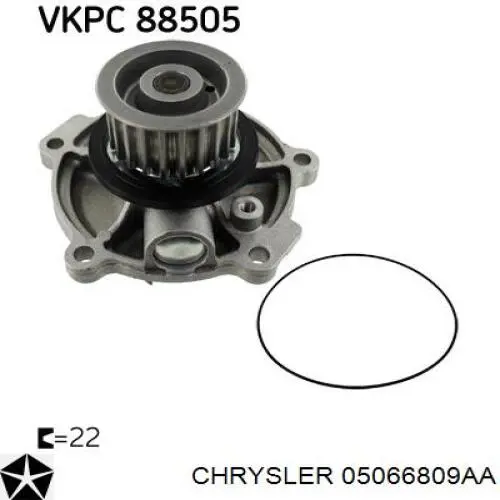 Купити 05066809AA Chrysler Насос охолоджуючої рідини