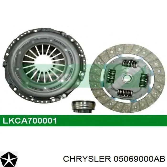 Комплект зчеплення (3 частини) Chrysler 05069000AB ціна, від 122.58 USD
