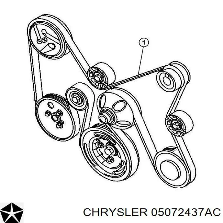 05072437AC Chrysler Поліклиновий ремінь