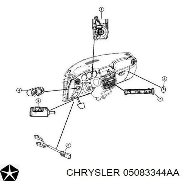 Датчик включення стопсигналу 05083344AA Chrysler