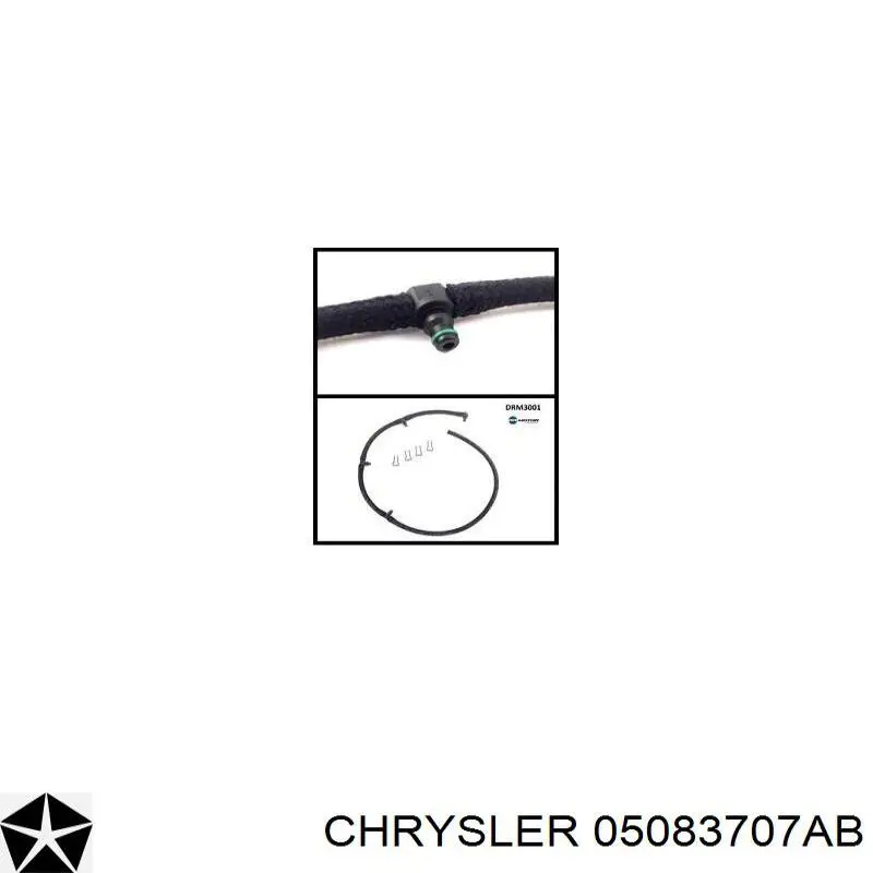 Трубка паливна, зворотня від форсунок Chrysler 05083707AB ціна, від 20.54 USD