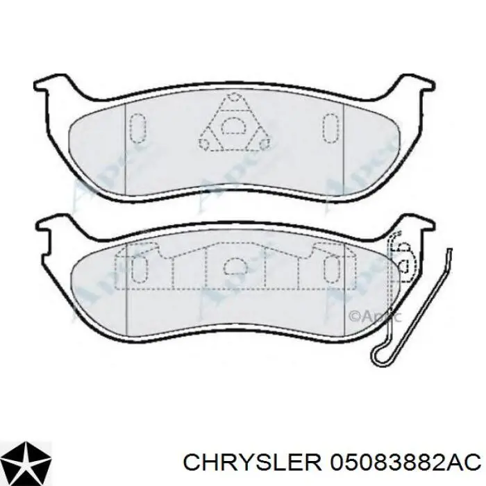 Колодки гальмові задні, дискові 05083882AC Chrysler