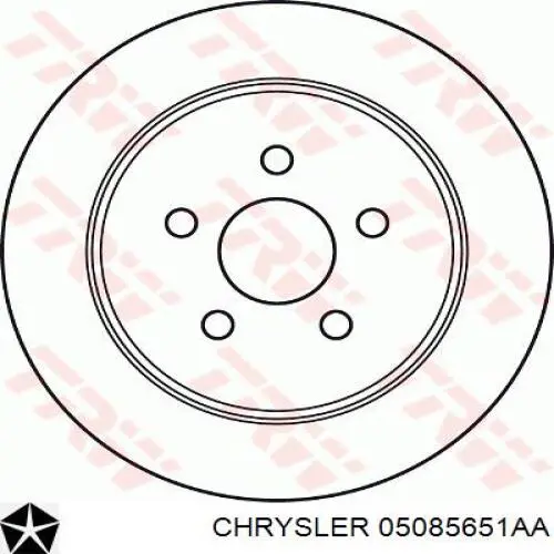 Купити 05085651AA Chrysler Диск заднього гальма