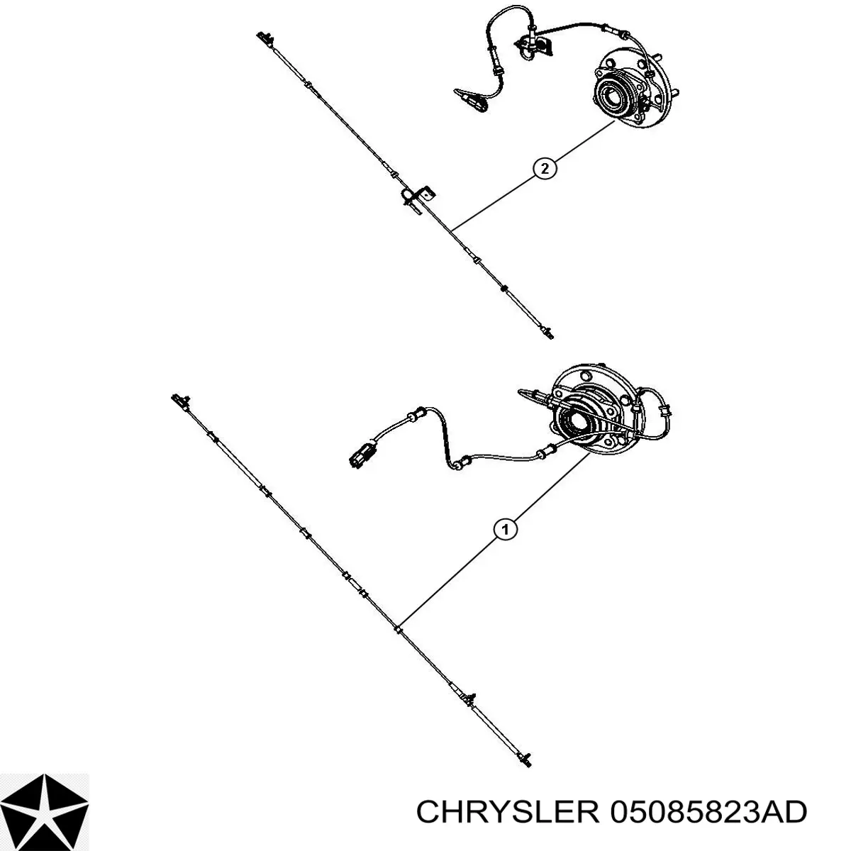 05085823AD Chrysler датчик абс (abs передній, лівий)
