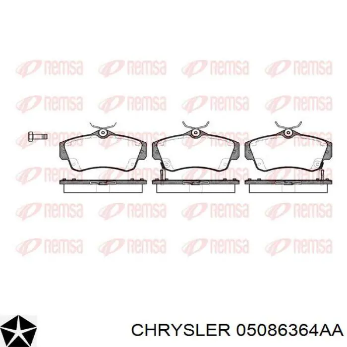 Тормозні колодки Chrysler 05086364AA