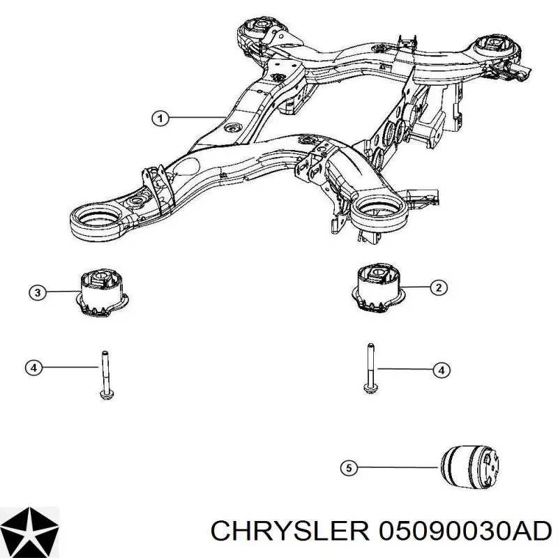 Купити 05090030AD Chrysler Сайлентблок задньої балки