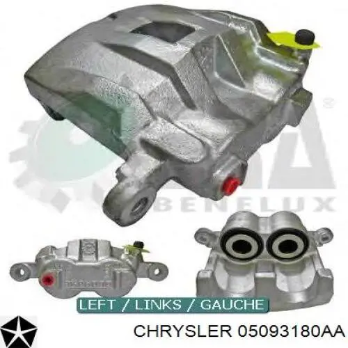 Купити 5093180AB Chrysler Супорт гальмівний передній правий