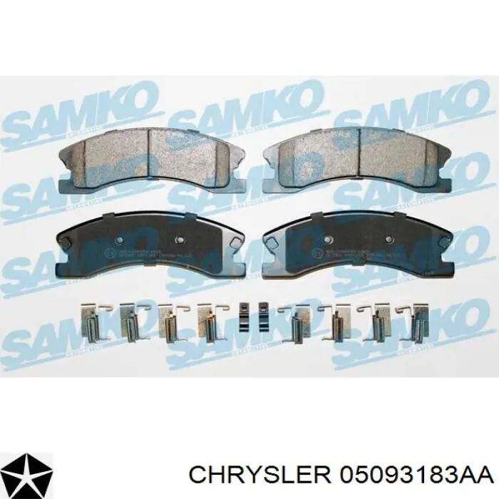 Гальмівні колодки Chrysler 05093183AA ціна, від 32.58 USD