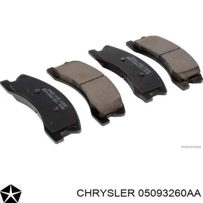 Передні тормозні колодки 05093260AA Chrysler