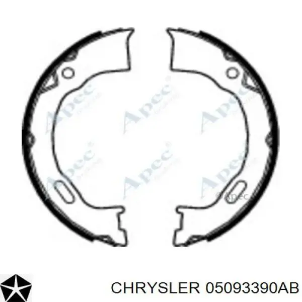 Колодки ручника/стоянкового гальма 05093390AB Chrysler