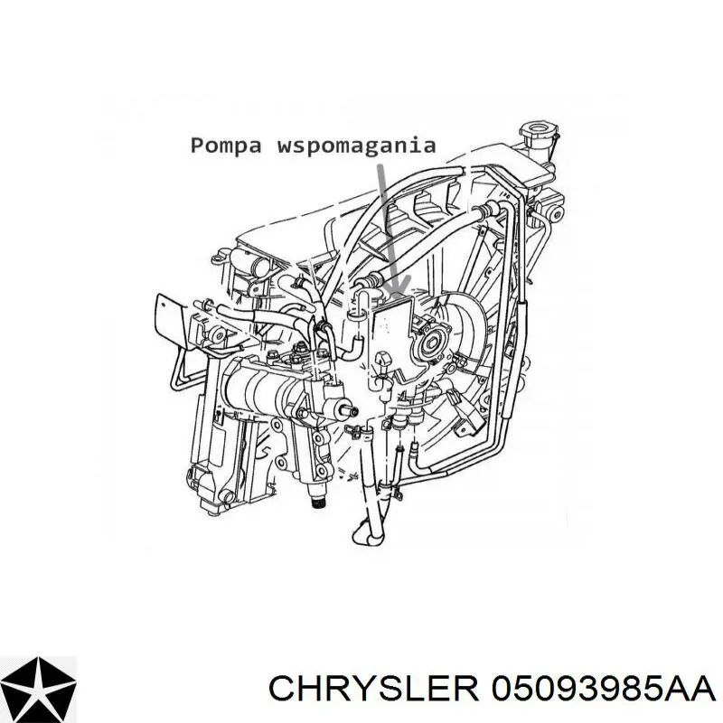 05093985AA Chrysler насос гідропідсилювача керма (гпк)