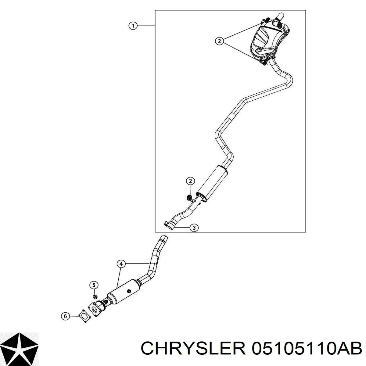05105110AB Chrysler Кріплення платформи