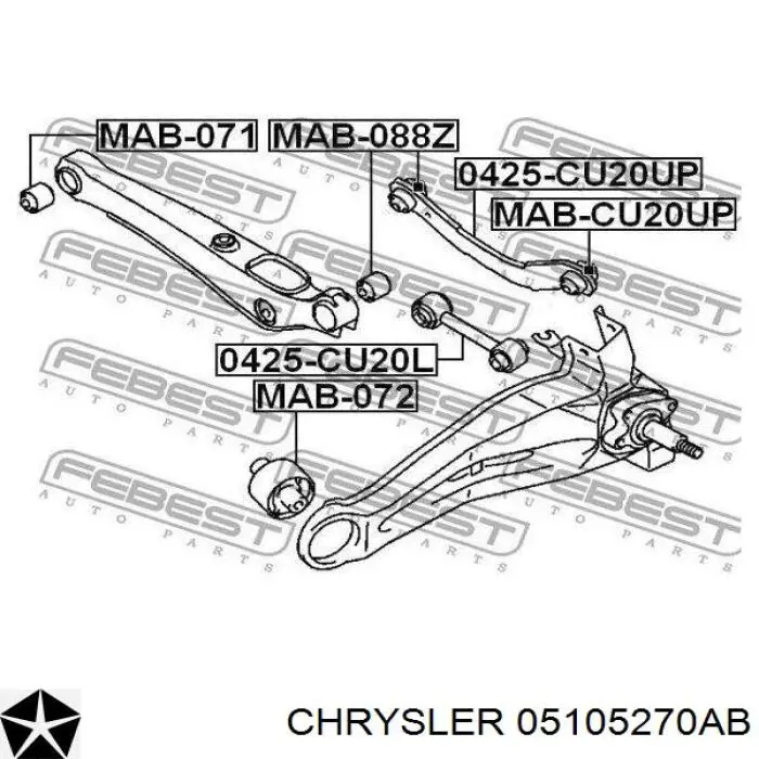 Купити 05105270AB Chrysler Тяга поперечна задньої підвіски