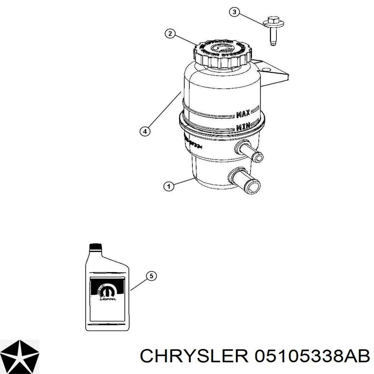 Бак масляний Chrysler 05105338AB ціна, від 5.17 USD
