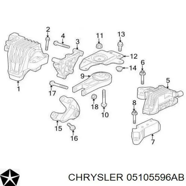  Chrysler 05105596AB ціна, від 10.13 USD