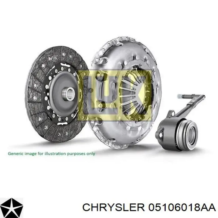 Комплект зчеплення (3 частини) Chrysler 05106018AA ціна, від 468.77 USD