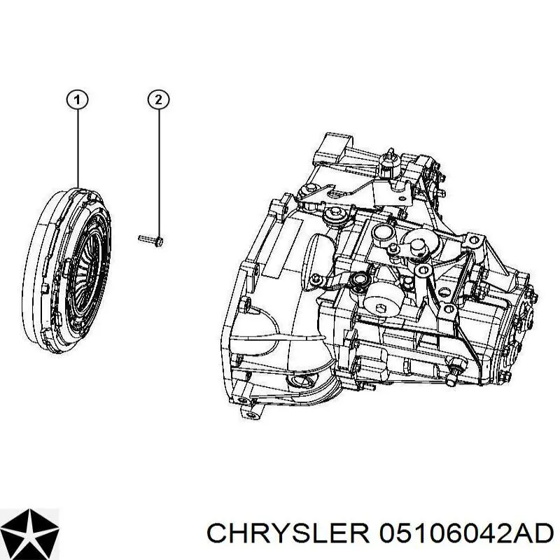 5106042AB Chrysler комплект зчеплення (3 частини)