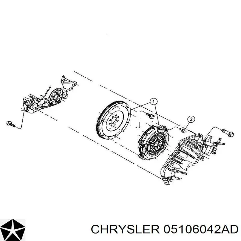 Купити 05106042AC Chrysler Комплект зчеплення (диск, корзина, підшипник)