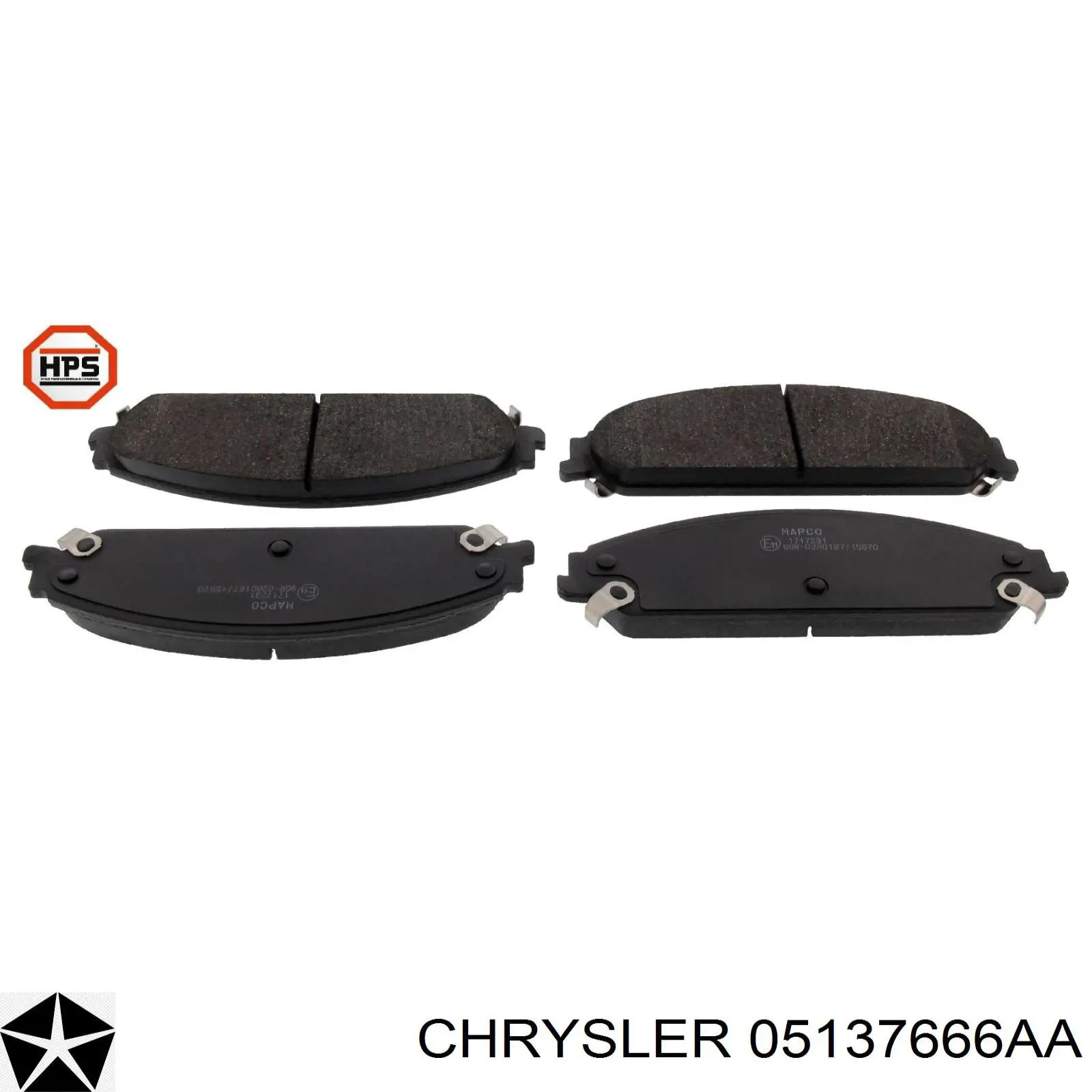 Тормозні колодки Chrysler 05137666AA