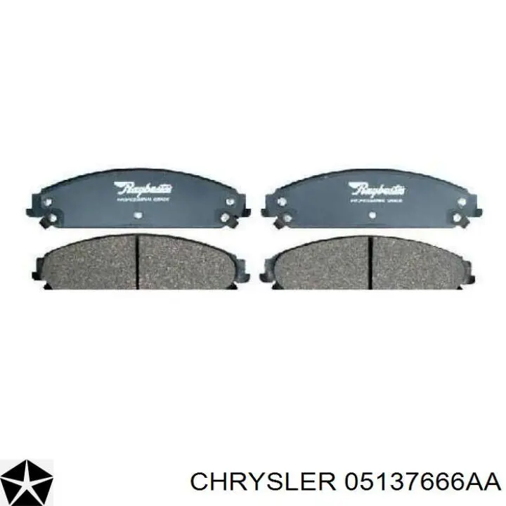 Купити 05137666AA Chrysler Колодки гальмівні передні, дискові