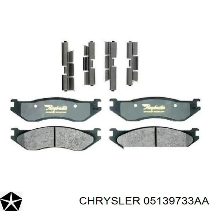 Гальмівні колодки Chrysler 05139733AA ціна, від 29.76 USD