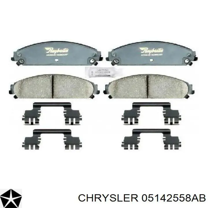 Гальмівні колодки Chrysler 05142558AB ціна, від 48.85 USD