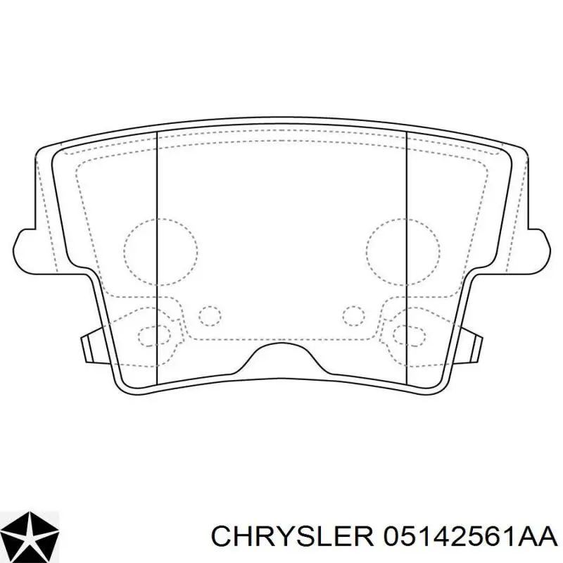 Купити 05142561AA Chrysler Задні колодки