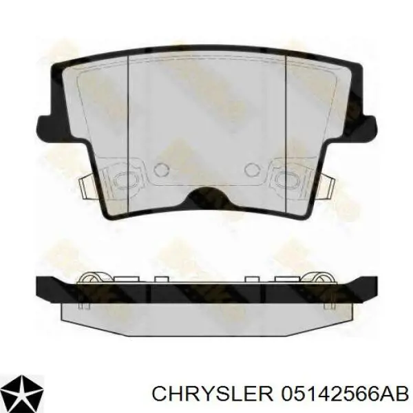 Купити 05142566AB Chrysler Задні колодки