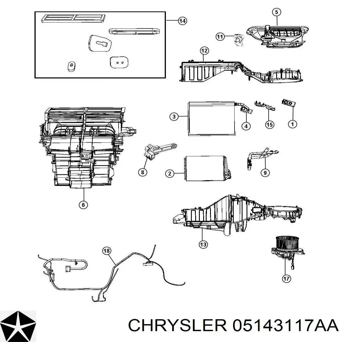  Chrysler 5143117AA ціна, від 73.27 USD