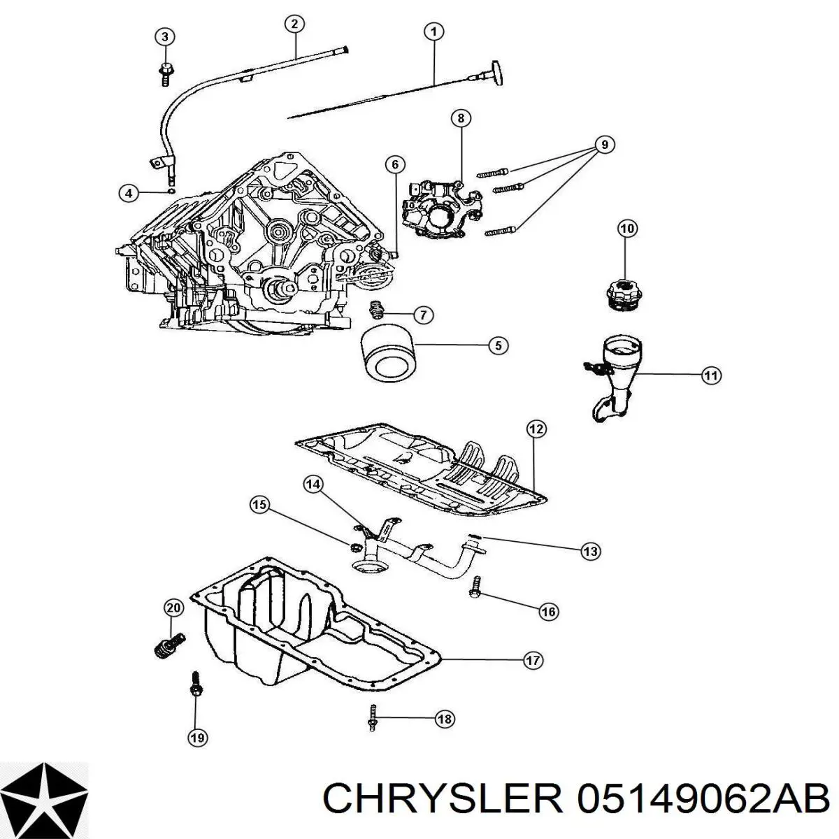 Купити 05149062AB Chrysler Датчик тиску масла