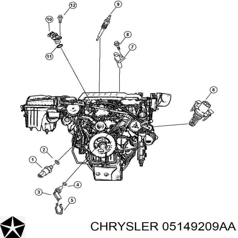 05149209AA Chrysler датчик температури повітряної суміші