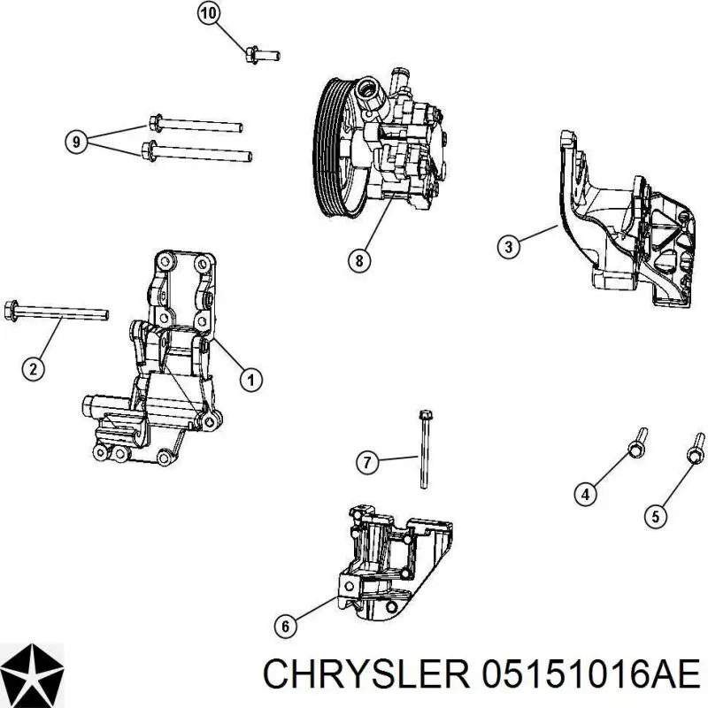 05151016AE Chrysler насос гідропідсилювача керма (гпк)