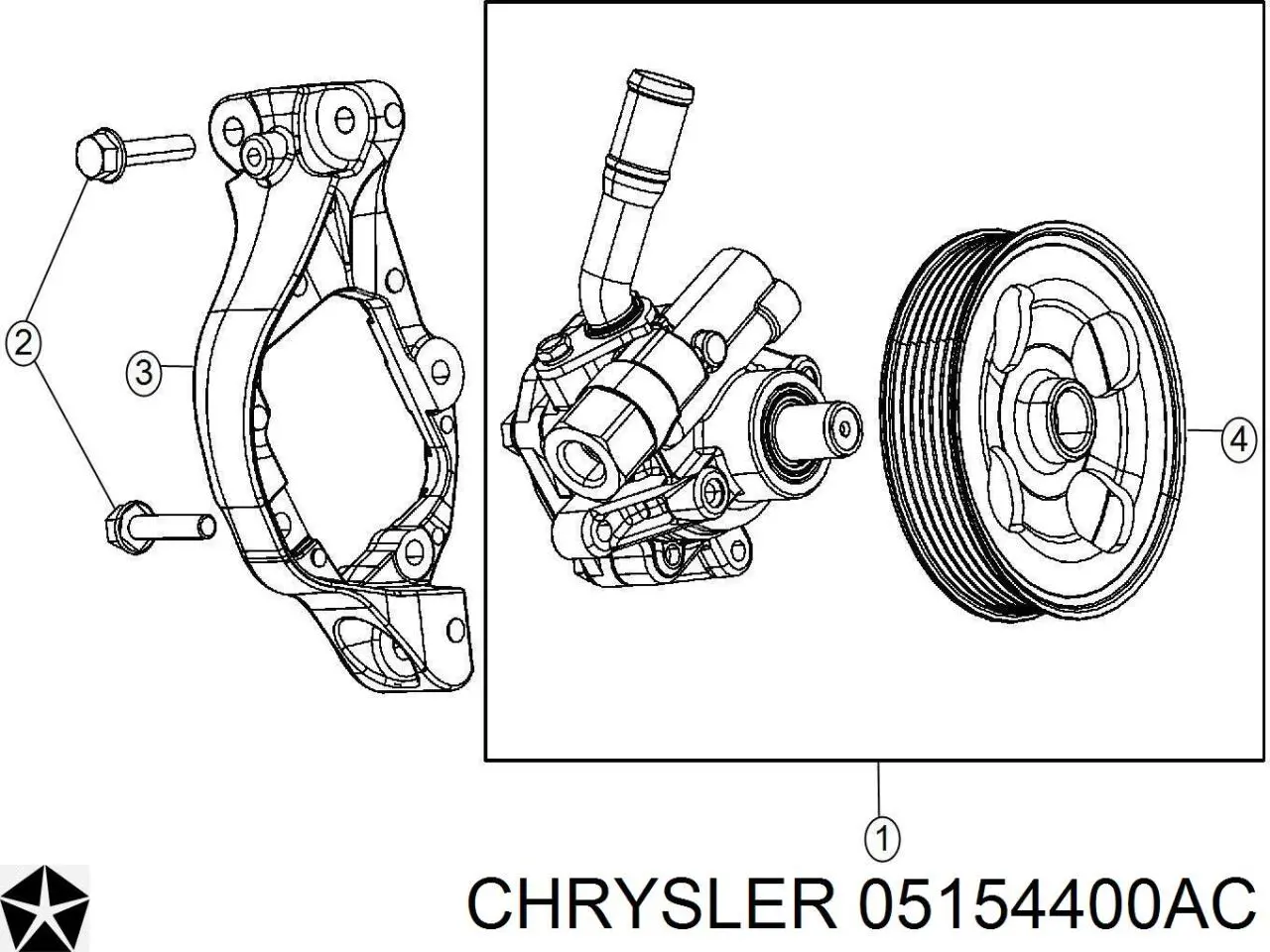 05154400AC Chrysler Насос гідропідсилювача
