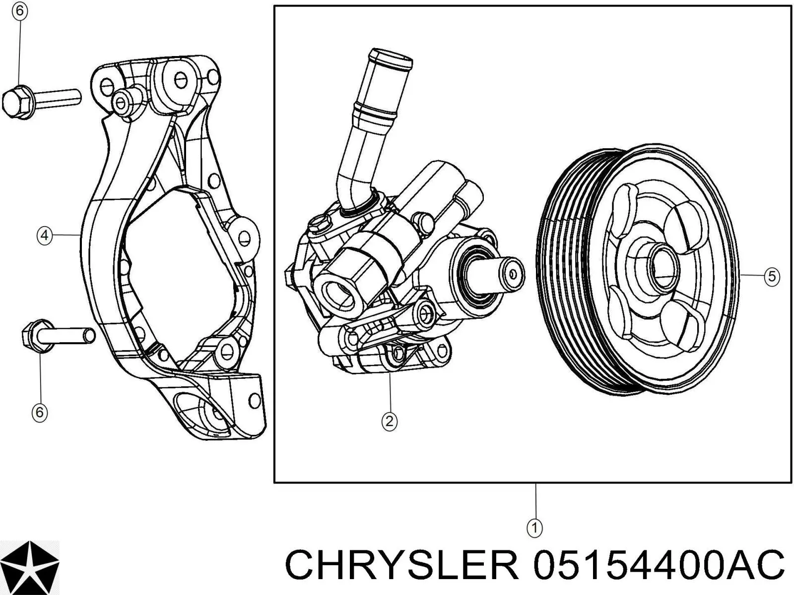 Насос ГПК Chrysler 05154400AC ціна, від 104.85 USD