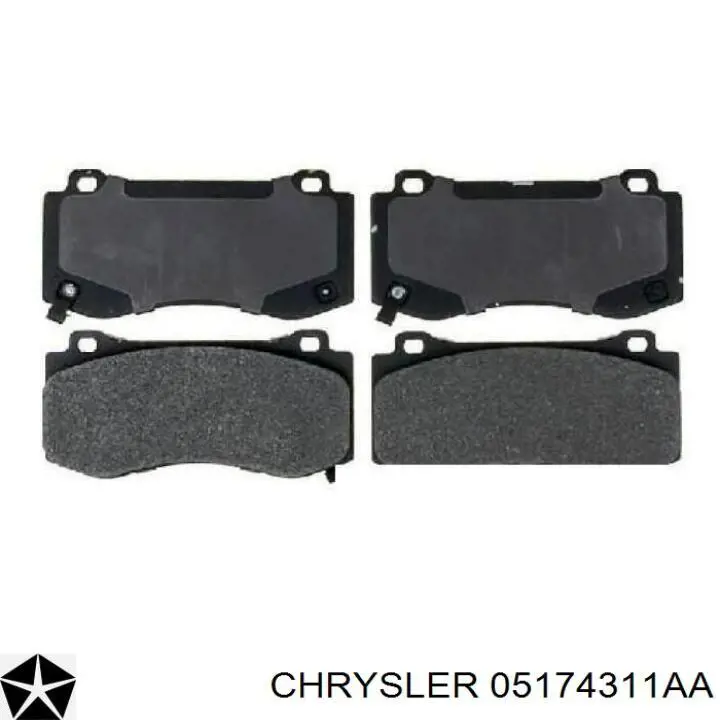 Купити 05174311AA Chrysler Колодки гальмівні передні, дискові