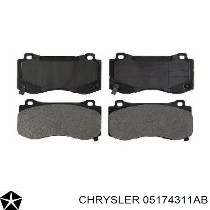 Гальмівні колодки Chrysler 05174311AB ціна, від 33.96 USD