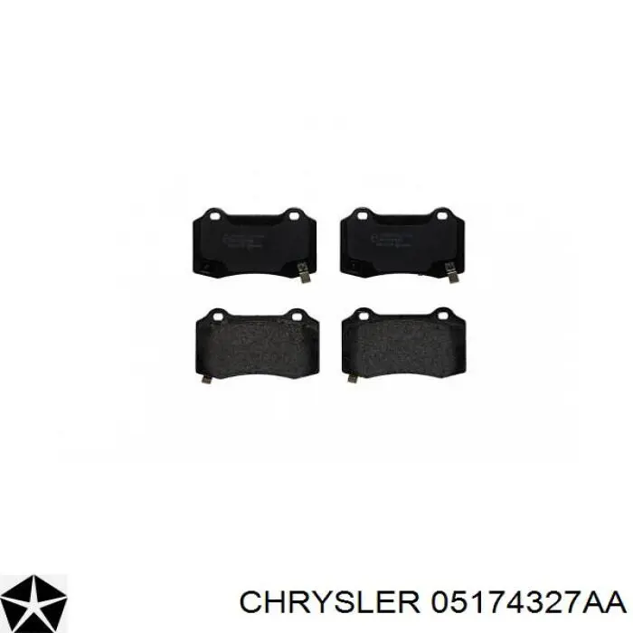 05174327AA Chrysler Колодки гальмівні задні, дискові