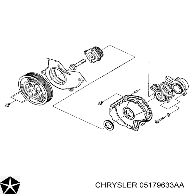 05179633AA Chrysler сальник колінвала двигуна, передній