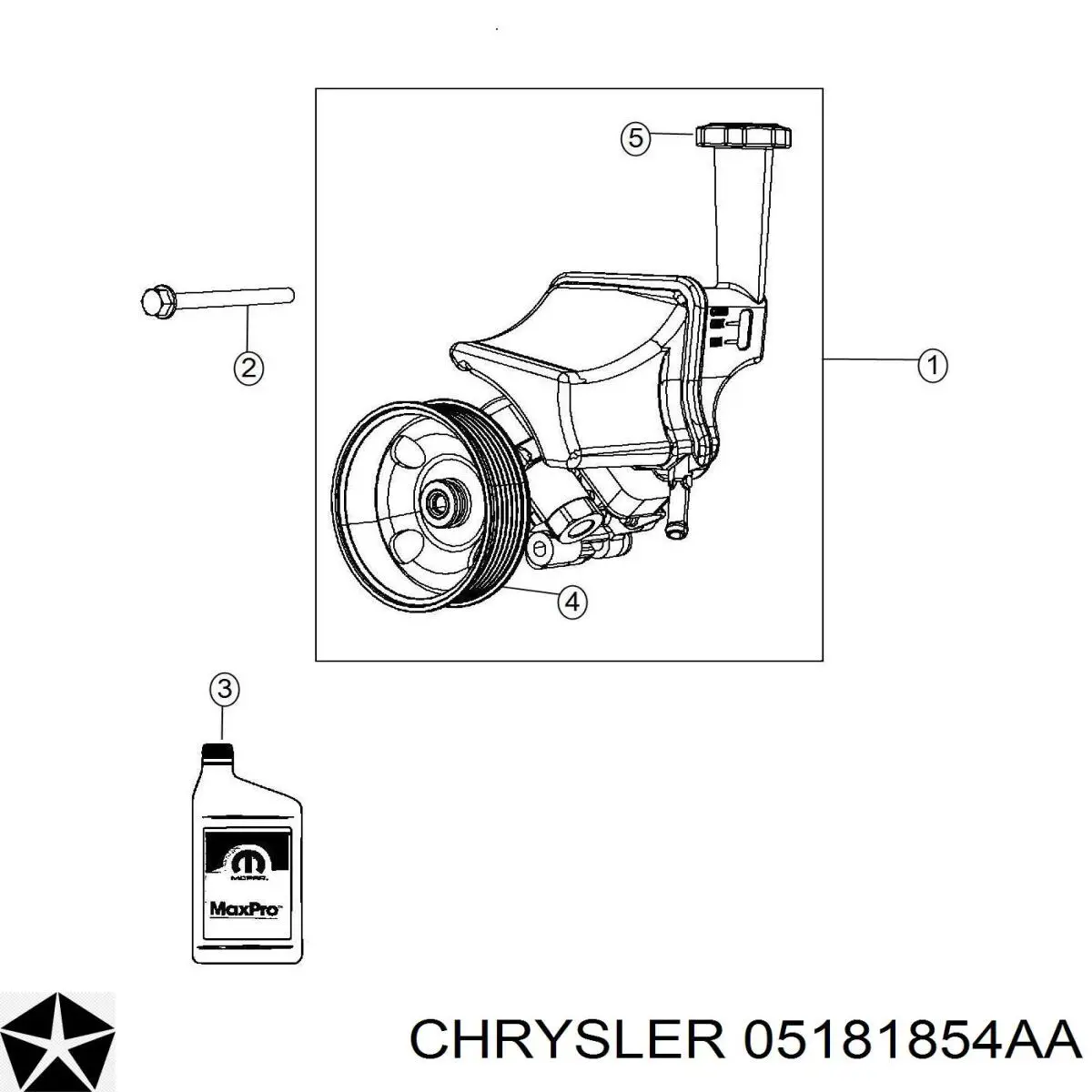 Насос ГПК Chrysler 05181854AA ціна, від 236.13 USD