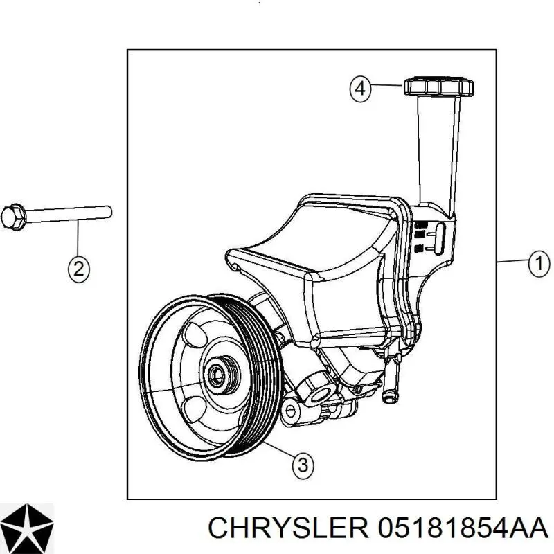 RL181854AA Chrysler насос гідропідсилювача керма (гпк)