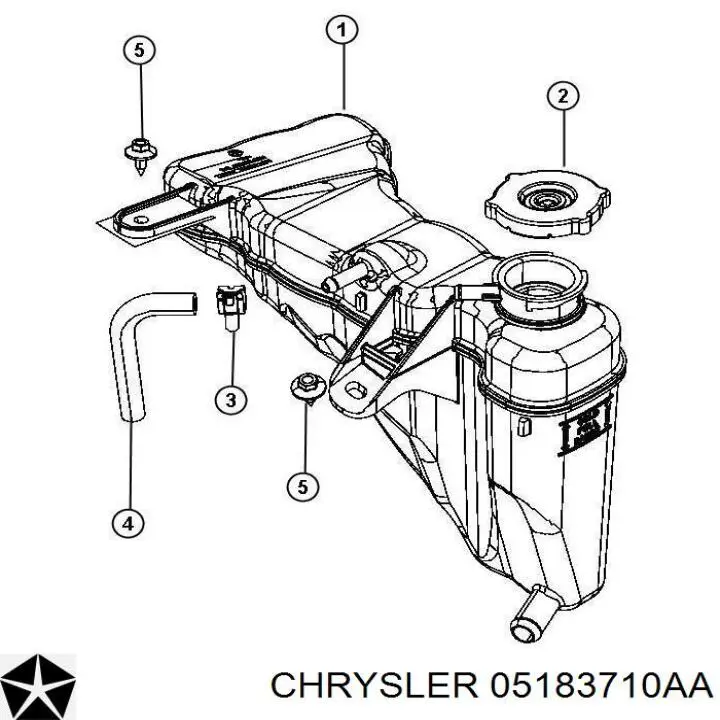 Кришка бачка радіатора Chrysler 05183710AA ціна, від 7.79 USD