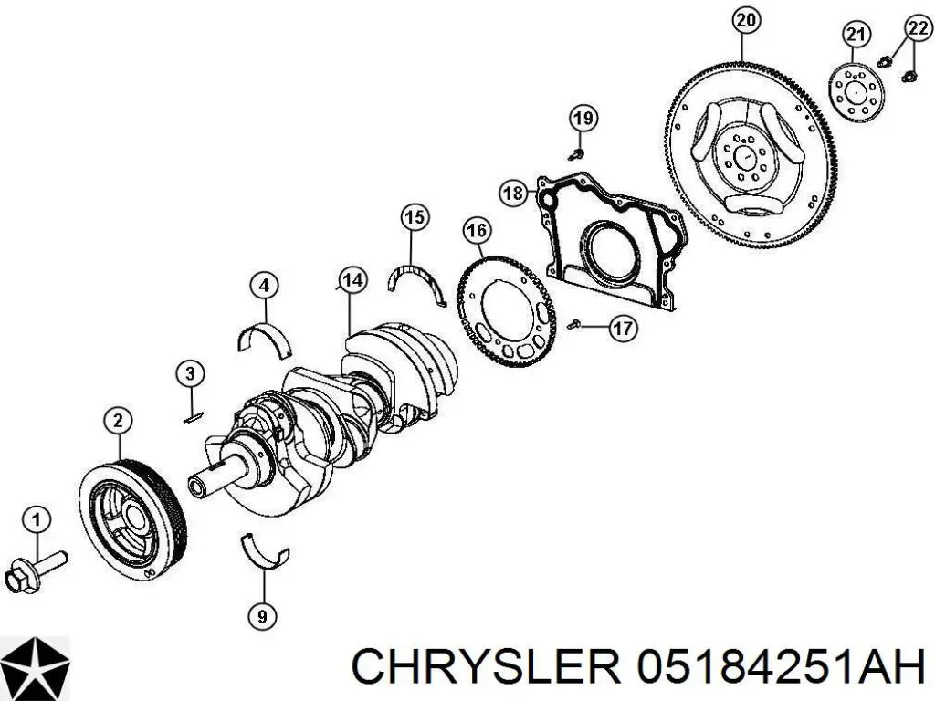 Колінвал двигуна на Chrysler 300 